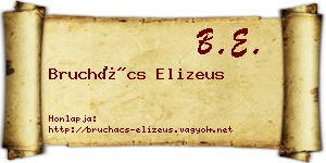 Bruchács Elizeus névjegykártya